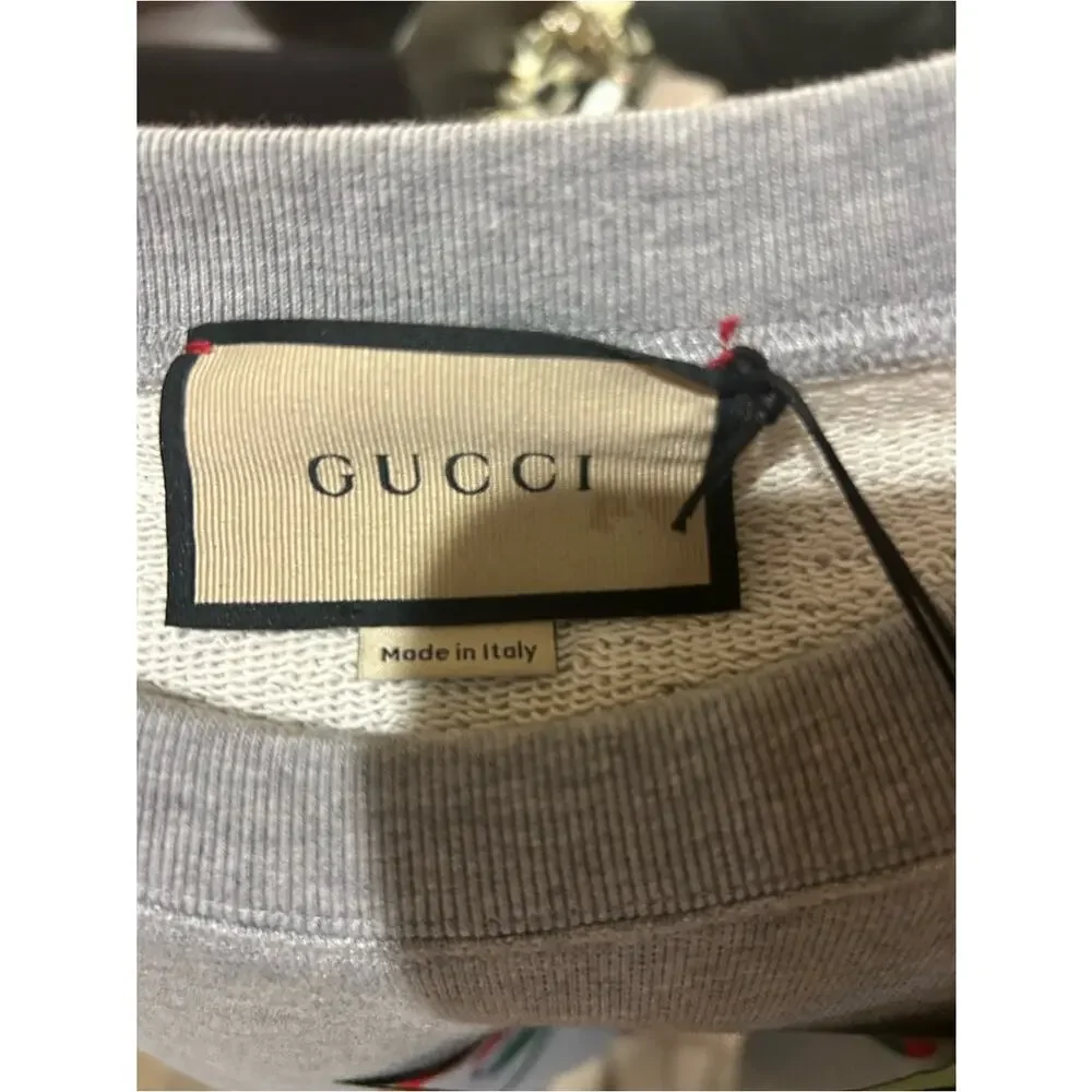 Men's Gucci, gray cotton interlocking G sweatshirt size XXXL made in Italy